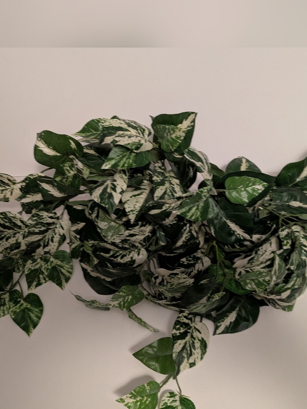 Plants Artificial Variegated Pothos Garland Green & White 31 Length 14 Height